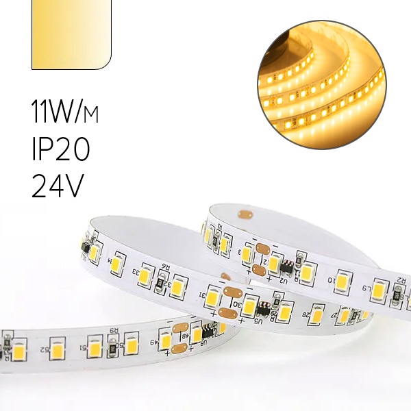 Светодиодная LED лента Feron LS501 120SMD(2835)/м 11Вт/м 24V 5000х8х1.22мм 3000K