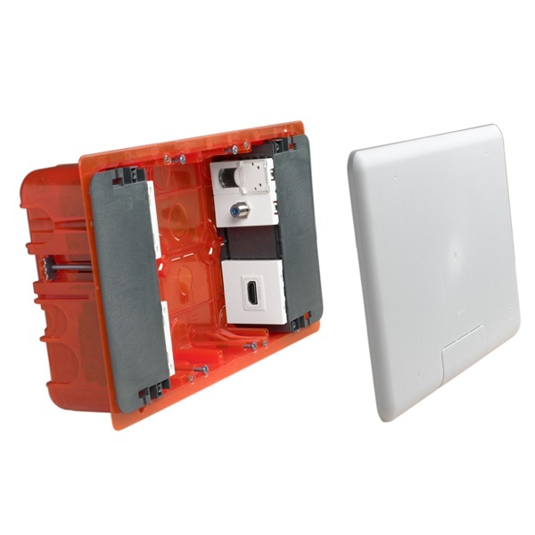 Мультимедийная коробка Batibox Legrand Mosaic 213x142 на 2х5 модулей