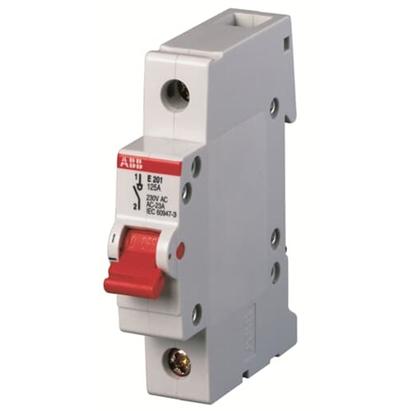 Рубильник модульный ABB 1П 100А рычаг красный E201r (выключатель нагрузки)