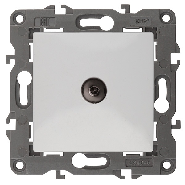 Розетка ЭРА TV проходная IP20 Elegance белый 14-3102-01