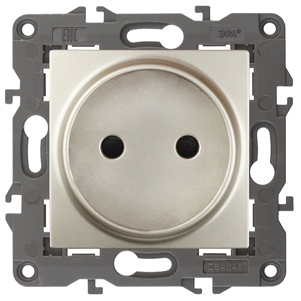 Розетка ЭРА 2P 16A-250В IP20 Elegance шампань 14-2105-04