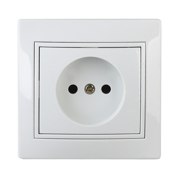 Розетка Intro 2P 16А 250В IP20 Plano, белый 1-201-01