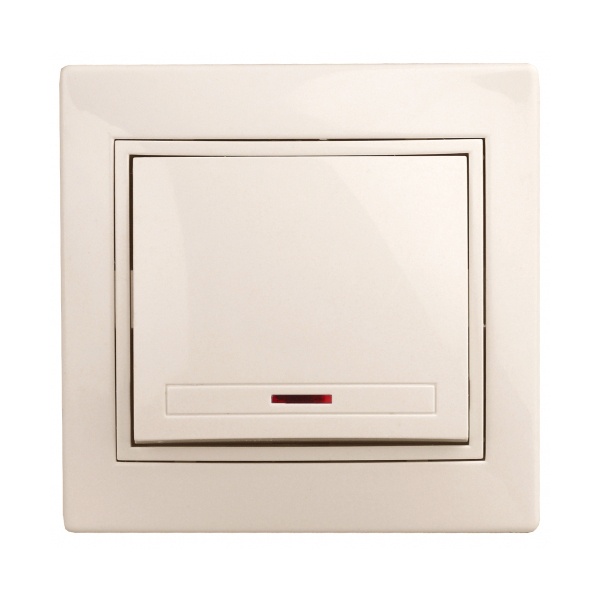 Выключатель с подсветкой Intro 10А 250В IP20 Plano, слоновая кость 1-102-02 (бежевый)