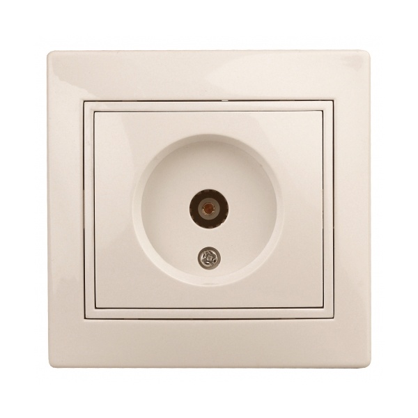Розетка TV Intro одиночная IP20 Plano, слоновая кость 1-301-02 (бежевый)