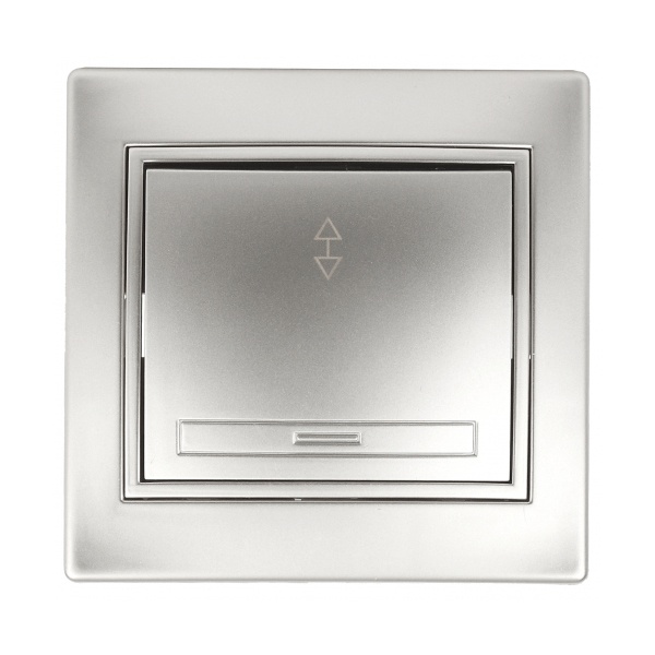 Переключатель Intro 10А 250В IP20 Plano, алюминий 1-103-03