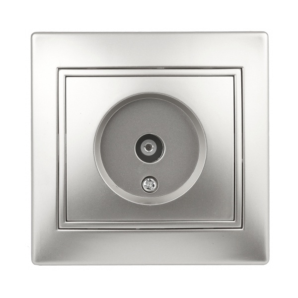 Розетка TV Intro одиночная IP20 Plano, алюминий 1-301-03