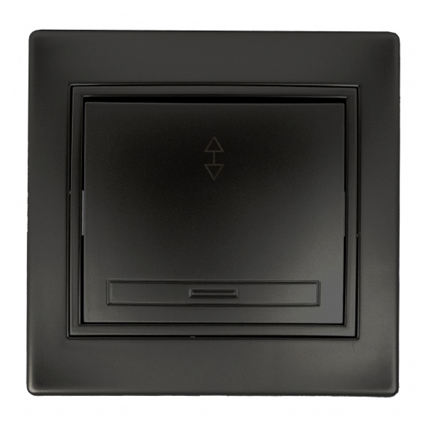 Переключатель Intro 10А 250В IP20 Plano, антрацит 1-103-05