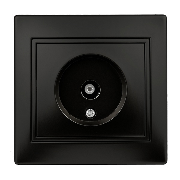 Розетка TV Intro одиночная IP20 Plano, антрацит 1-301-05