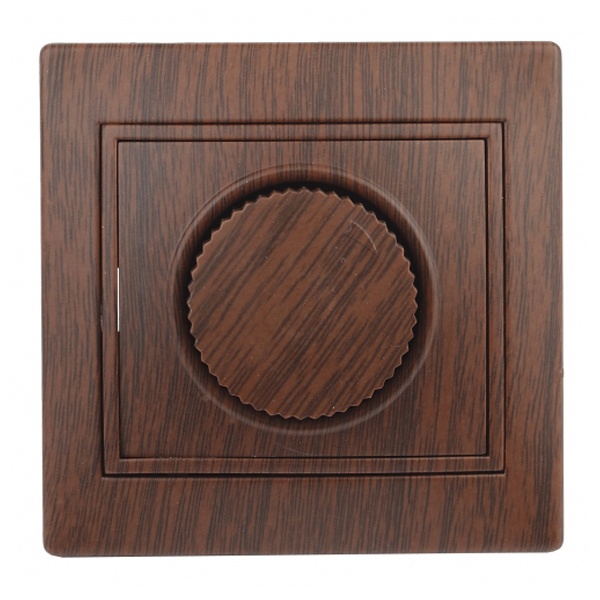 Светорегулятор поворотный Intro 600Вт 230В IP20 Plano, венге 1-401-10