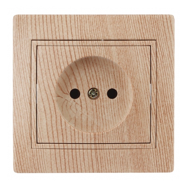 Розетка Intro 2P 16А 250В IP20 Plano, сосна 1-201-11