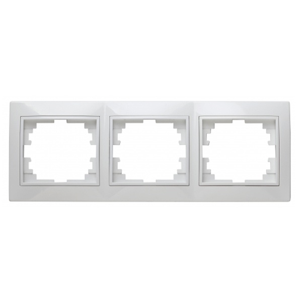 Рамка на 3 поста горизонтальная Intro Plano, белый 1-503-01