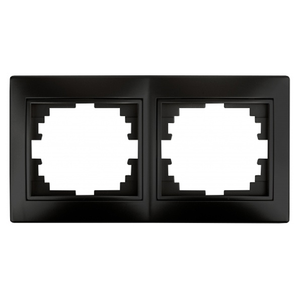 Рамка на 2 поста горизонтальная Intro Plano, антрацит 1-502-05