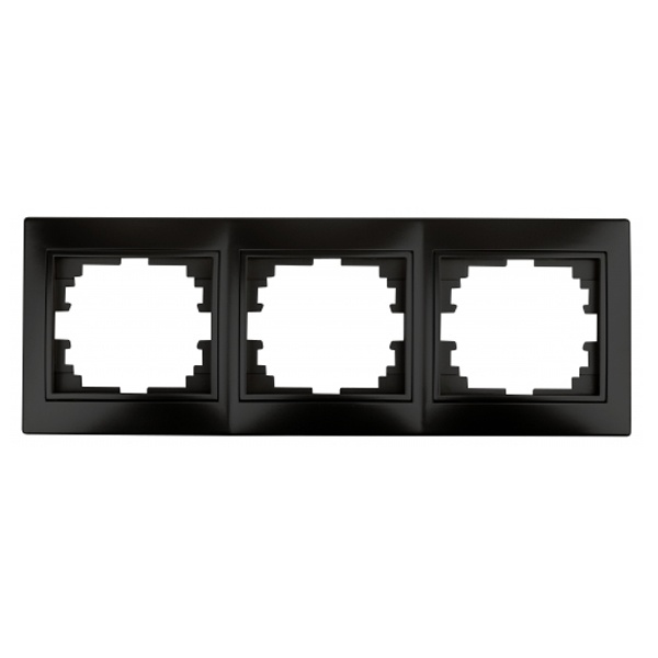 Рамка на 3 поста горизонтальная Intro Plano, антрацит 1-503-05