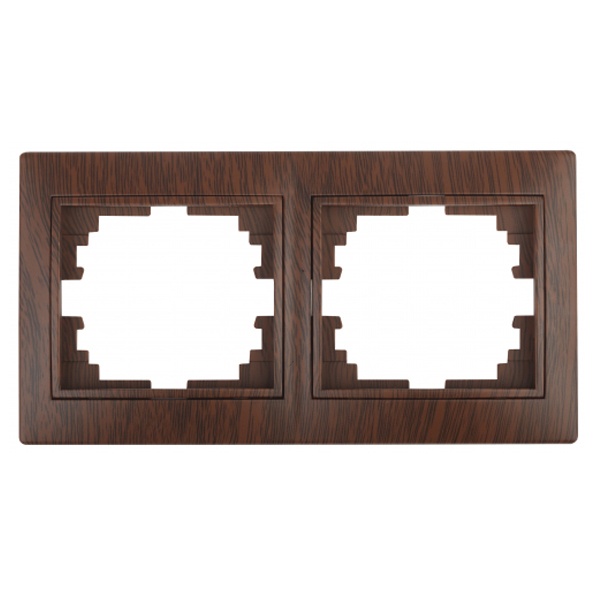 Рамка на 2 поста горизонтальная Intro Plano, венге 1-502-10