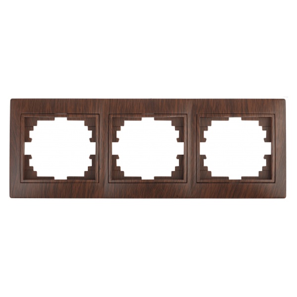 Рамка на 3 поста горизонтальная Intro Plano, венге 1-503-10