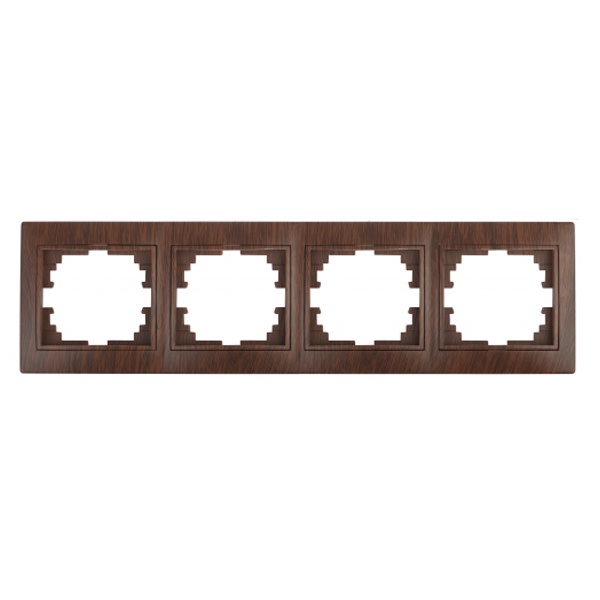 Рамка на 4 поста горизонтальная Intro Plano, венге 1-504-10