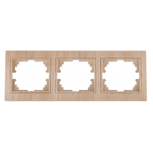Рамка на 3 поста горизонтальная Intro Plano, сосна 1-503-11