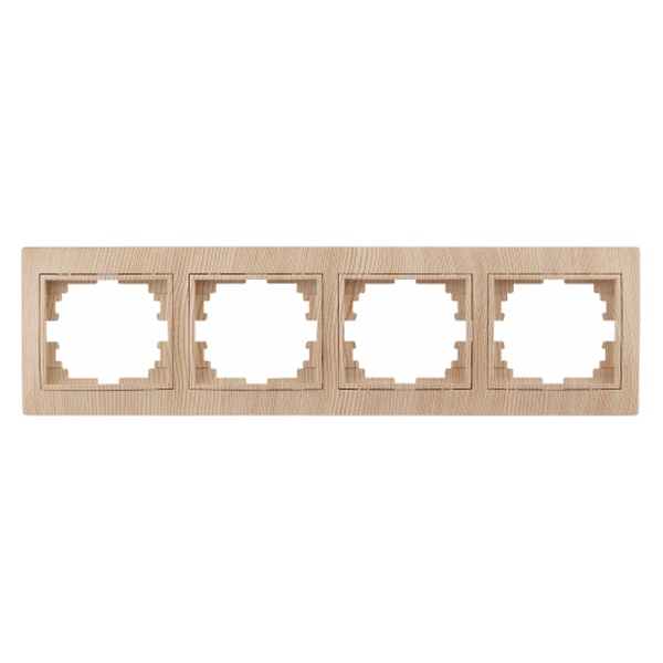 Рамка на 4 поста горизонтальная Intro Plano, сосна 1-504-11