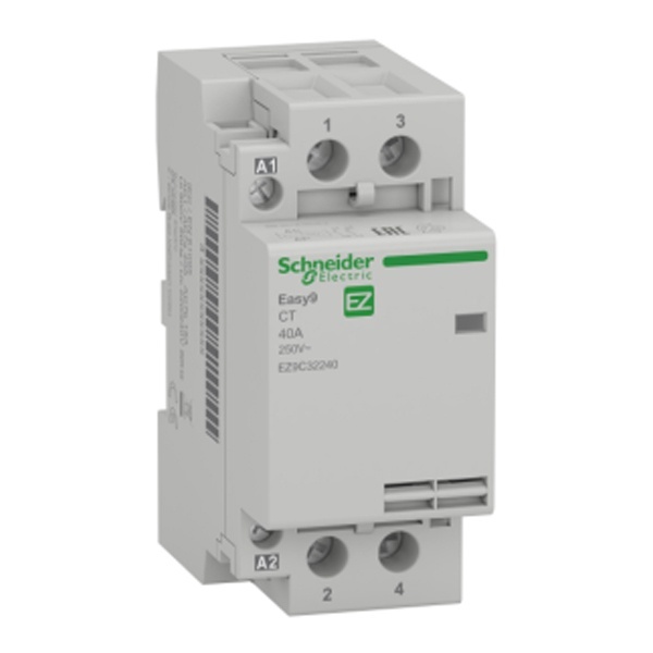 Модульный контактор Easy9 СТ Schneider Electric 40A 2 полюса 2НО 220/230В АС 50ГЦ 2 модуль