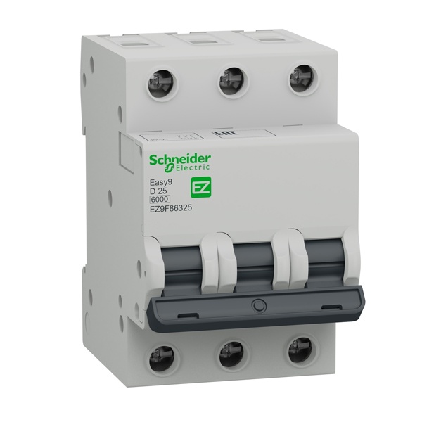 Автоматический выключатель Schneider Electric EASY 9 3П 25А D 6кА 400В (автомат электрический)