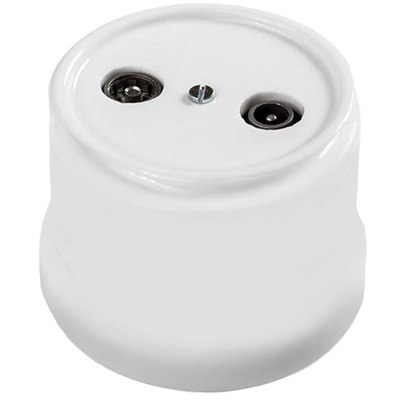 Накладная розетка R/TV-Sat оконечная Bironi Лизетта керамика белый