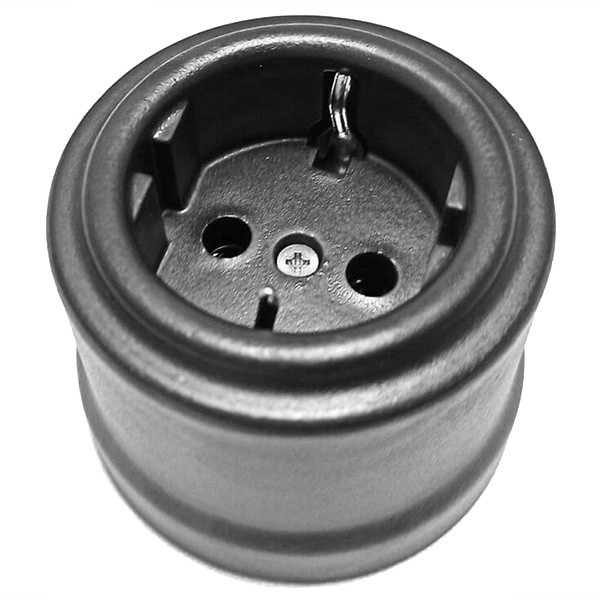 Накладная розетка с заземлением Bironi Лизетта керамика черный