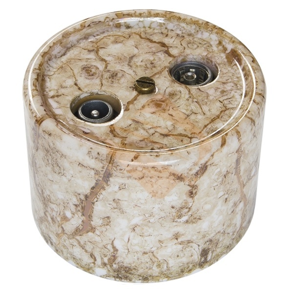 Накладная розетка R/TV-Sat оконечная Bironi Лизетта керамика мрамор