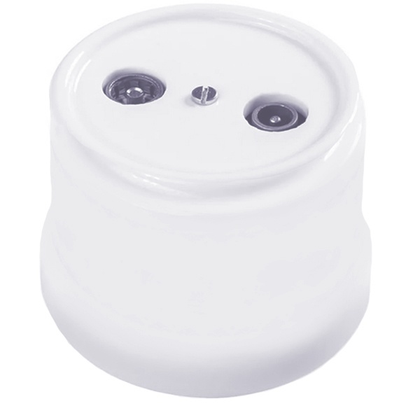 Накладная розетка R/TV-Sat Bironi Лизетта оконечная пластик белый