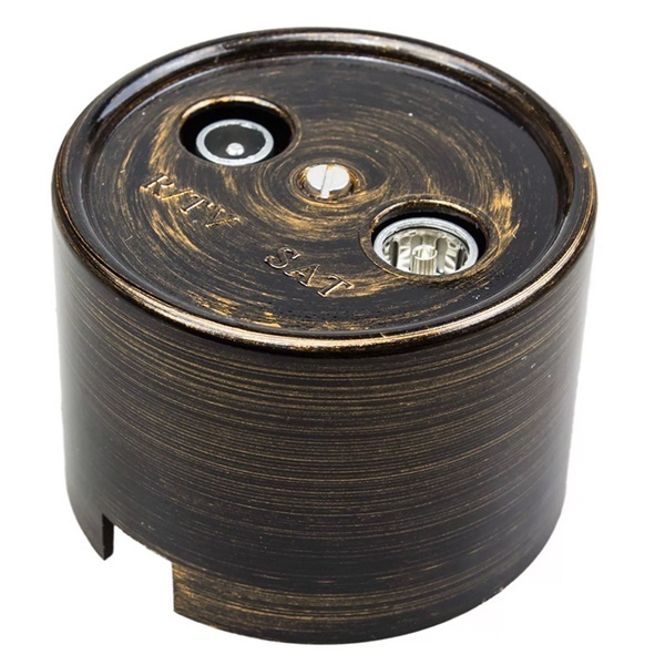 Накладная розетка R/TV-Sat Bironi Лизетта оконечная пластик бронза