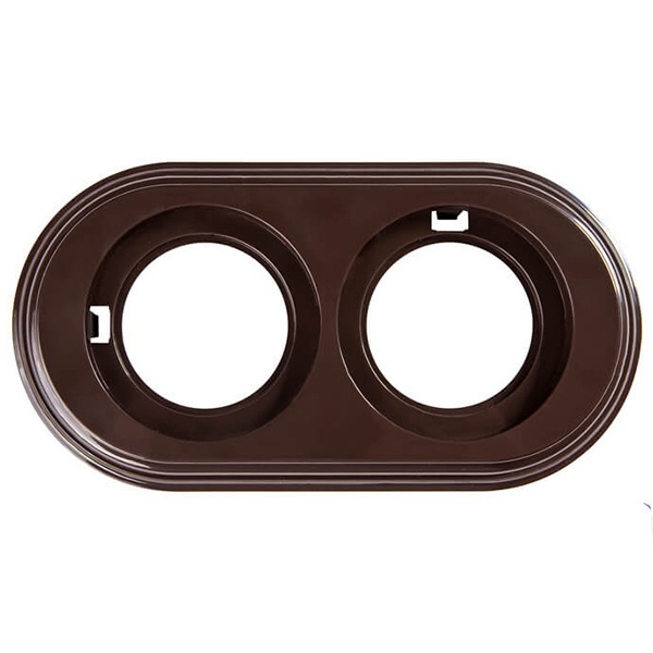 Рамка 2-я Bironi Лизетта, пластик коричневый