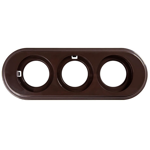 Рамка 3-я Bironi Лизетта, пластик коричневый