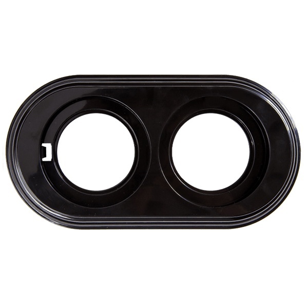 Рамка 2-я Bironi Лизетта, пластик черный