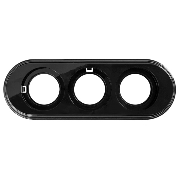 Рамка 3-я Bironi Лизетта, пластик черный