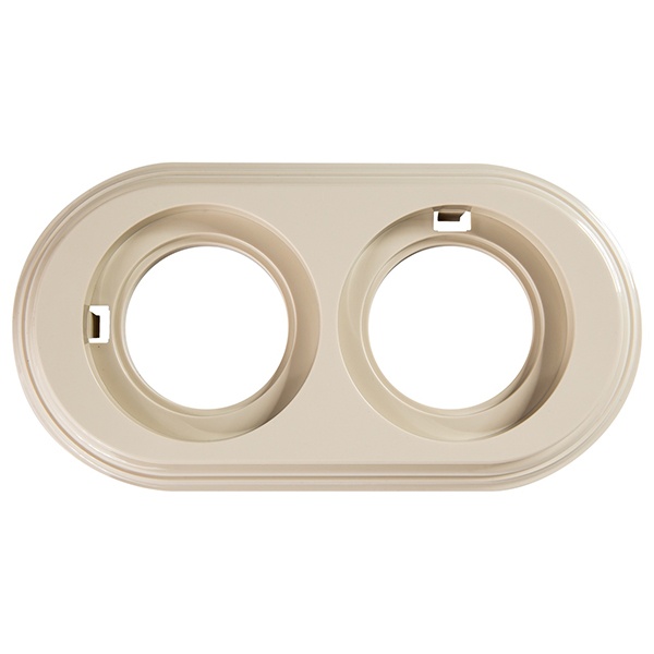 Рамка 2-я Bironi Лизетта, пластик слоновая кость (бежевый)