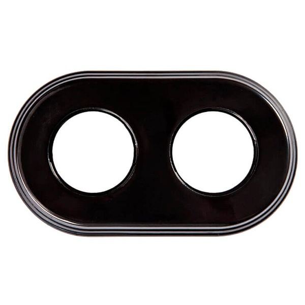 Рамка 2-я Bironi Шедель, керамика черный