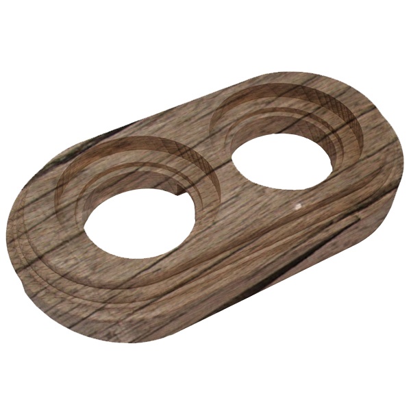 Рамка 2-я под диаметр бревна 200мм Bironi Лизетта, цвет старое дерево