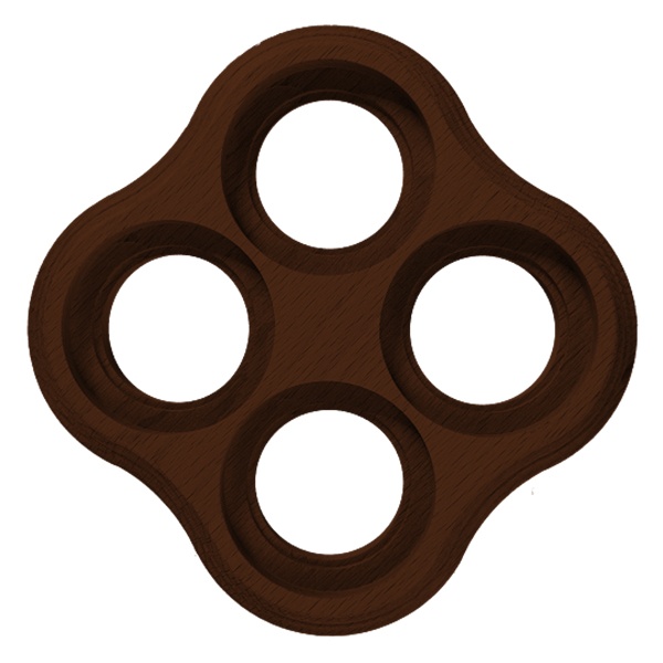 Рамка 4-я фигурная Bironi Лизетта, цвет Старое дерево