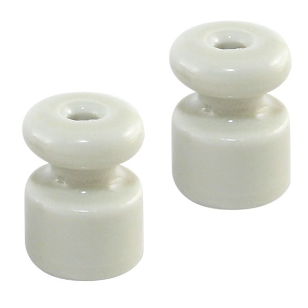 Изолятор для ретро провода TDM Эко керамика белый [упак. 25шт]