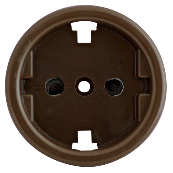 Накладка (центральная плата) для розетки с/з Bironi Шедель, пластик коричневый
