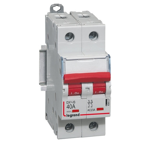 Выключатель-разъединитель Legrand DX3-IS 2П 40A 400B однофазный