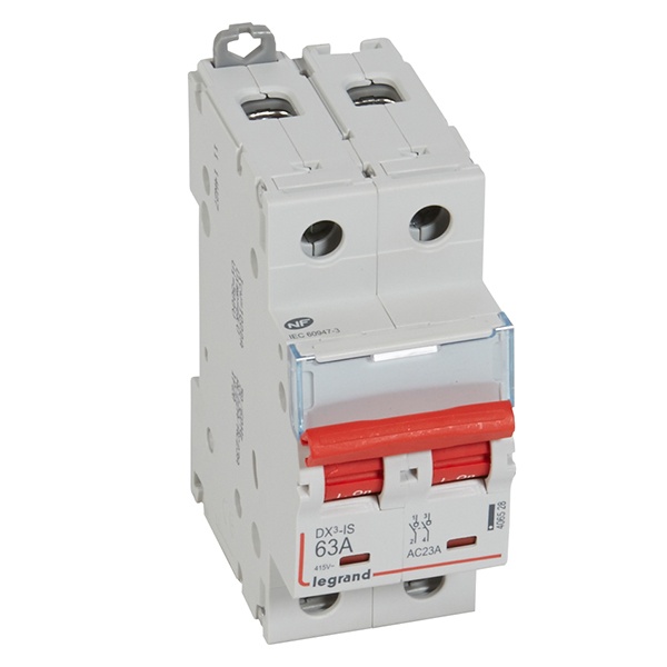 Выключатель-разъединитель Legrand DX3-IS 2П 63A 400B однофазный
