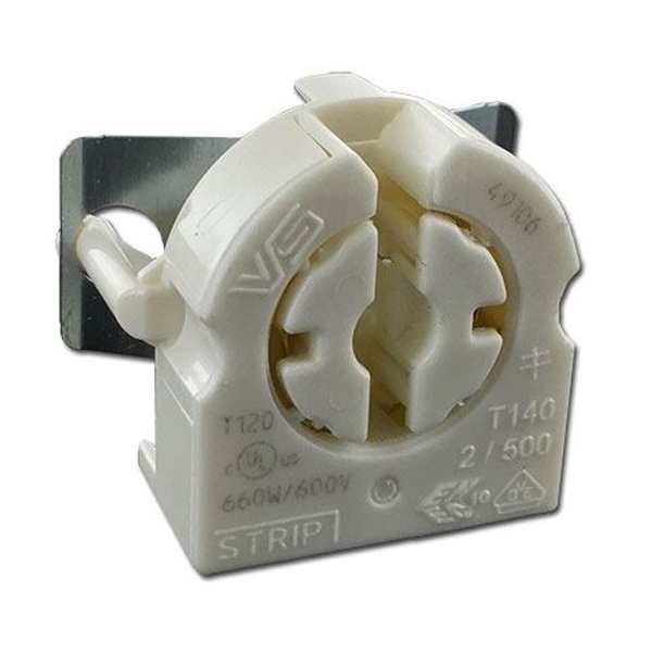 Патрон VS 49106 G13 торцевой поворотный с пружиной на защёлках для ламп T8 T12 13мм (аналог 47106)