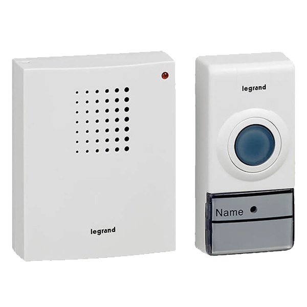 Звонок беспроводной Legrand комплект Стандарт 32 рингтона, дальность 50 м белый