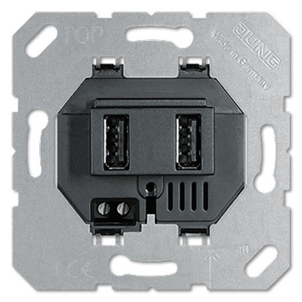 Зарядное устройство Jung для USB тип А и USB тип С макс.3000 мА черный механизм