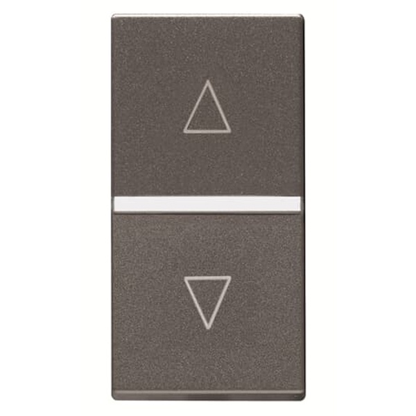 Механизм выключателя жалюзи кнопочный без фиксации 1м ABB Zenit, антрацит N2144 AN