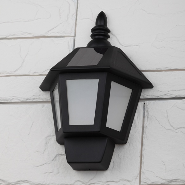 Светильник фасадный ЭРА Фонарь, 2 режима (огонь, холодный свет), на солнечной батарее ERAFS08-36