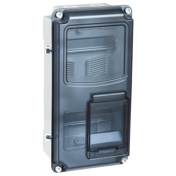 Корпус пластиковый влагозащищенный ИЭК KREPTA 5 ЩУРн-П 1/8 на однофазный счетчик и 8 модулей IP66 PC