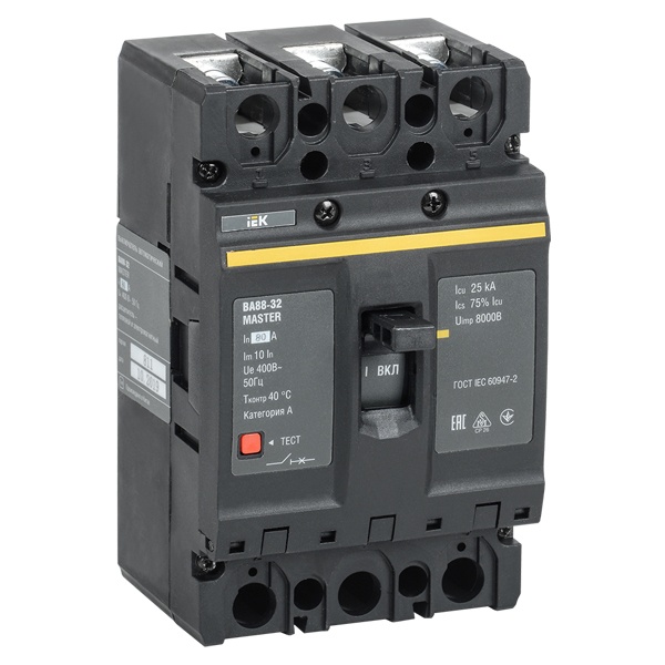 Автоматический выключатель ИЭК Master ВА88-32 3Р 80А 25кА (автомат электрический)
