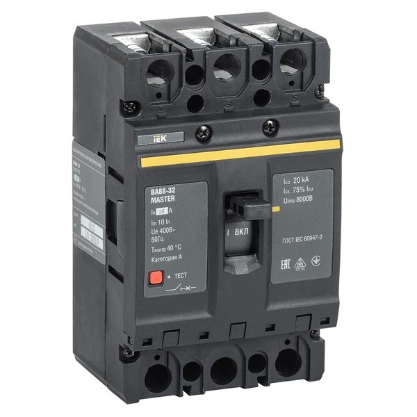Автоматический выключатель ИЭК Master ВА88-35 3Р 125А 35кА (автомат электрический)