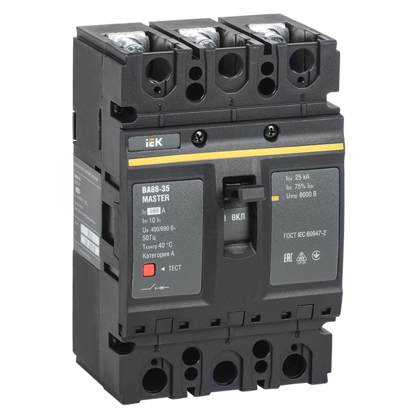 Автоматический выключатель ИЭК Master ВА88-35 3Р 160А 35кА (автомат электрический)